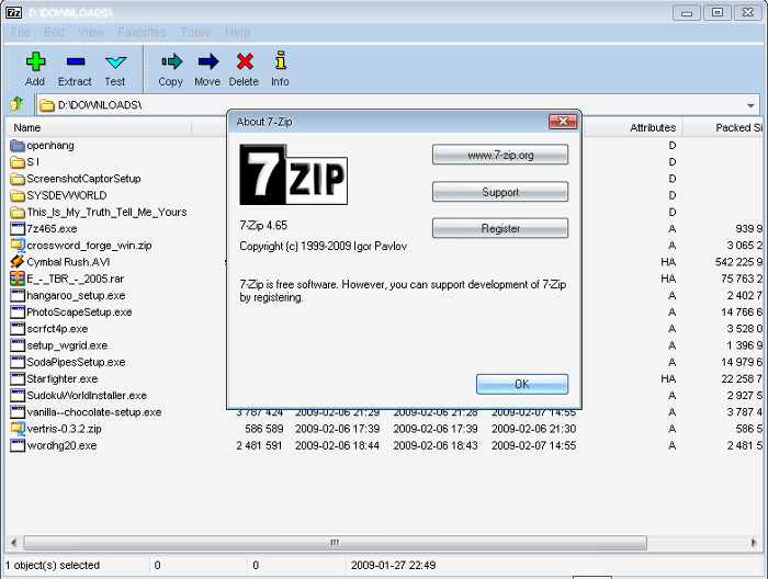 Ảnh chụp màn hình 7-Zip